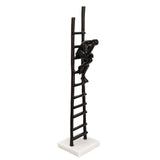Black Ladder Sculpture, Person Sitting, , 22"H, - 5" x 5" x 22"