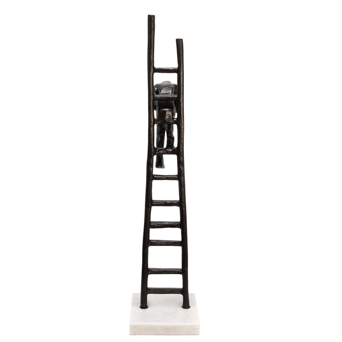 Black Ladder Sculpture, Person Sitting, , 22"H, - 5" x 5" x 22"
