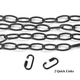 Black Long Chain 19.7ft for Chandelier Pendant Lights - 236.2 inches long
