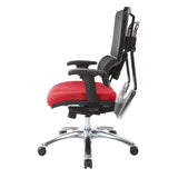 Black Mesh Back with Custom Fabric Seat and Chrome Base