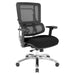 Black Mesh Back with Custom Fabric Seat and Chrome Base