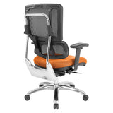 Black Mesh Back with Custom Fabric Seat and Chrome Base