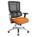 Black Mesh Back with Custom Fabric Seat and Chrome Base