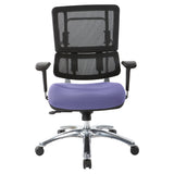 Black Mesh Back with Custom Fabric Seat and Chrome Base