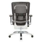 Black Mesh Back with Custom Fabric Seat and Chrome Base
