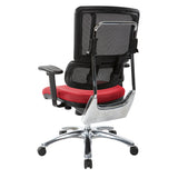 Black Mesh Back with Custom Fabric Seat and Chrome Base
