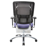Black Mesh Back with Custom Fabric Seat and Chrome Base