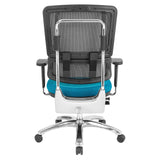 Black Mesh Back with Custom Fabric Seat and Chrome Base
