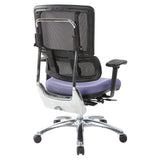 Black Mesh Back with Custom Fabric Seat and Chrome Base