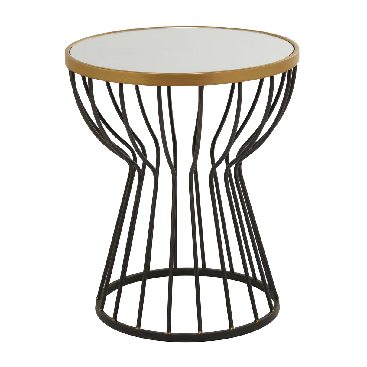 Black Metal Contemporary Accent Table - 18 x 18 x 21