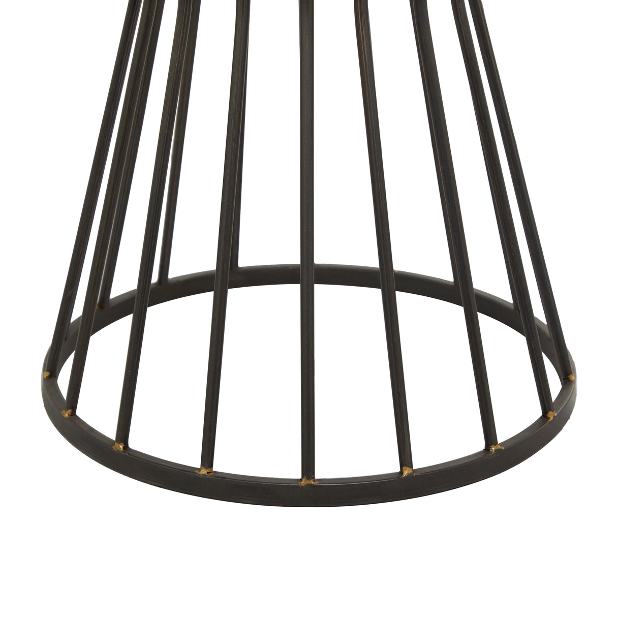 Black Metal Contemporary Accent Table - 18 x 18 x 21
