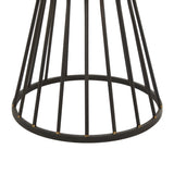Black Metal Contemporary Accent Table - 18 x 18 x 21