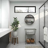 Black Metal Contemporary Wall Shelf 26 x 26 x 5 - 26 x 5 x 26