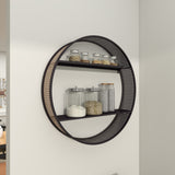 Black Metal Contemporary Wall Shelf 26 x 26 x 5 - 26 x 5 x 26