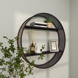Black Metal Contemporary Wall Shelf 26 x 26 x 5 - 26 x 5 x 26
