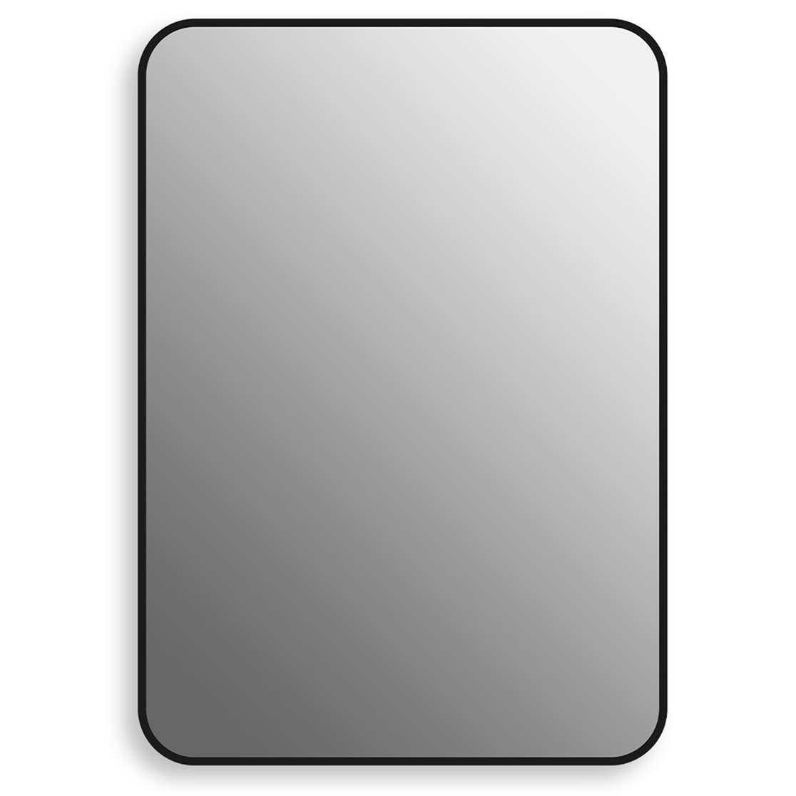 Black Metal Framed Mirror Rectangle Wall Mount Bathroom Vanity Mirror
