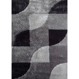 Black Modern Area Rug 5x7 - Big