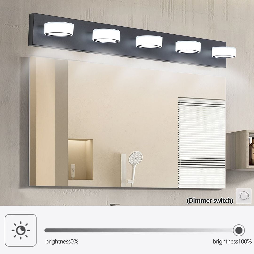 Black Modern LED Vanity Lights Bathroom Light Fixture