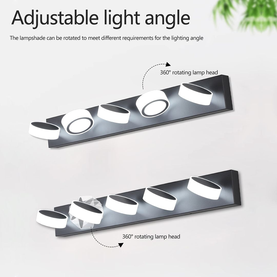 Black Modern LED Vanity Lights Bathroom Light Fixture