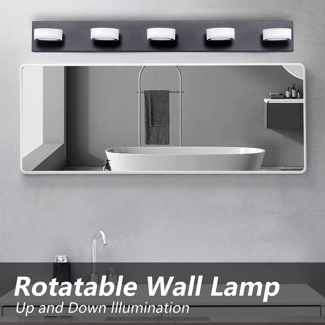 Black Modern LED Vanity Lights Bathroom Light Fixture