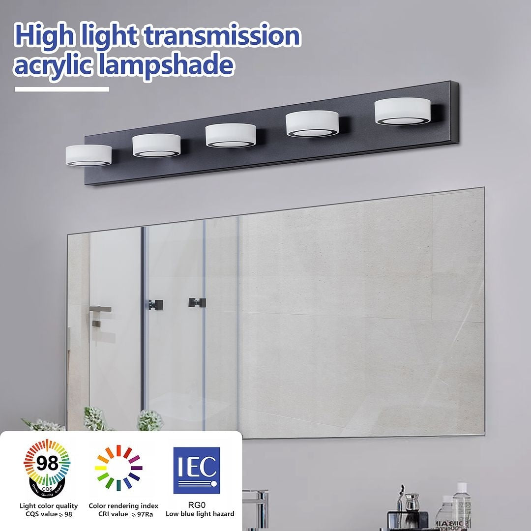 Black Modern LED Vanity Lights Bathroom Light Fixture