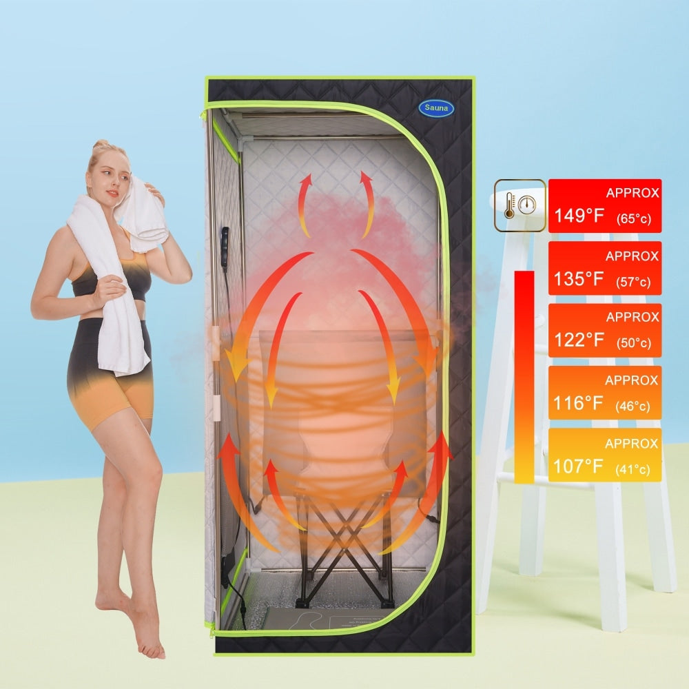 Black Portable Large Size Infrared Sauna Tent with FCC Certification