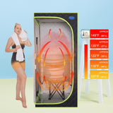 Black Portable Large Size Infrared Sauna Tent with FCC Certification