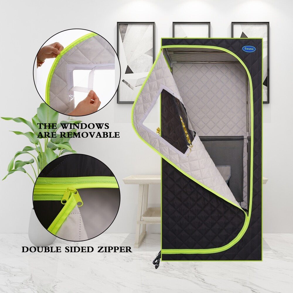 Black Portable Large Size Infrared Sauna Tent with FCC Certification