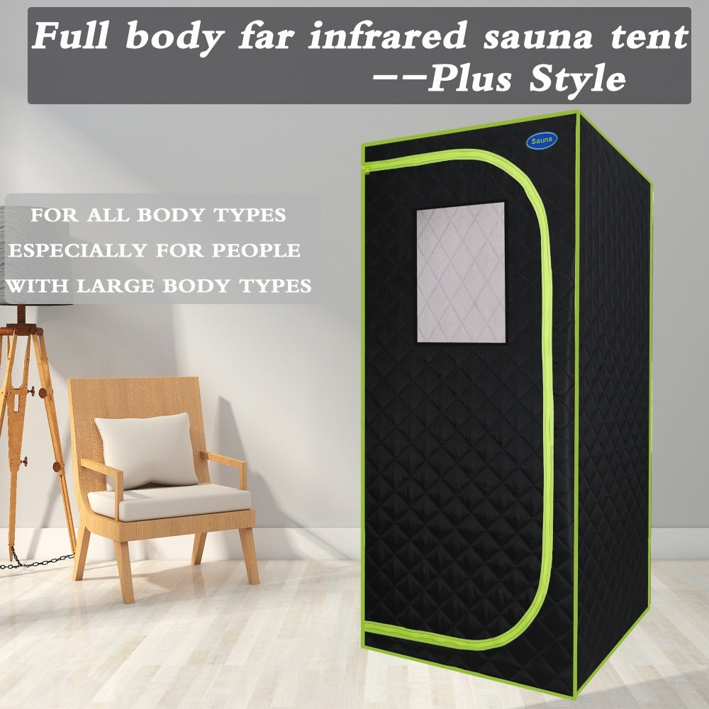 Black Portable Large Size Infrared Sauna Tent with FCC Certification