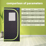 Black Portable Large Size Infrared Sauna Tent with FCC Certification