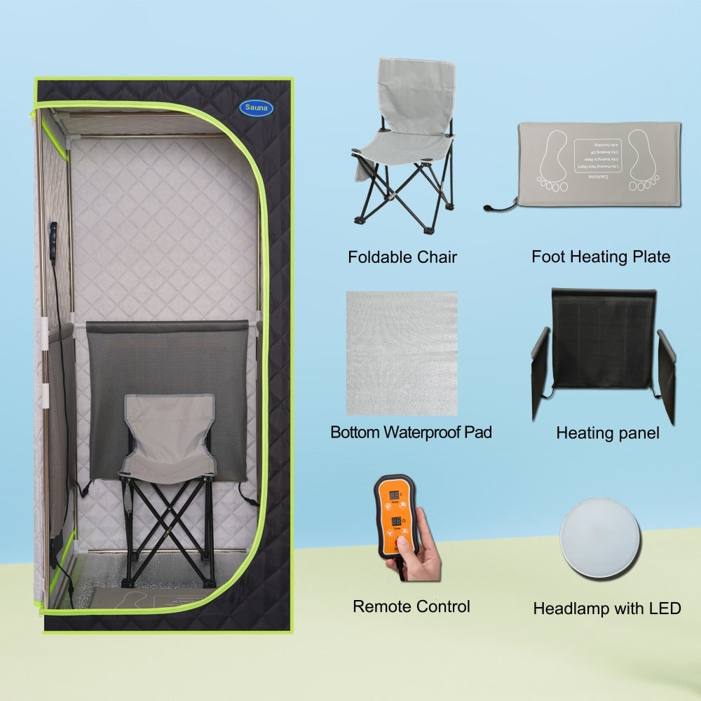 Black Portable Large Size Infrared Sauna Tent with FCC Certification