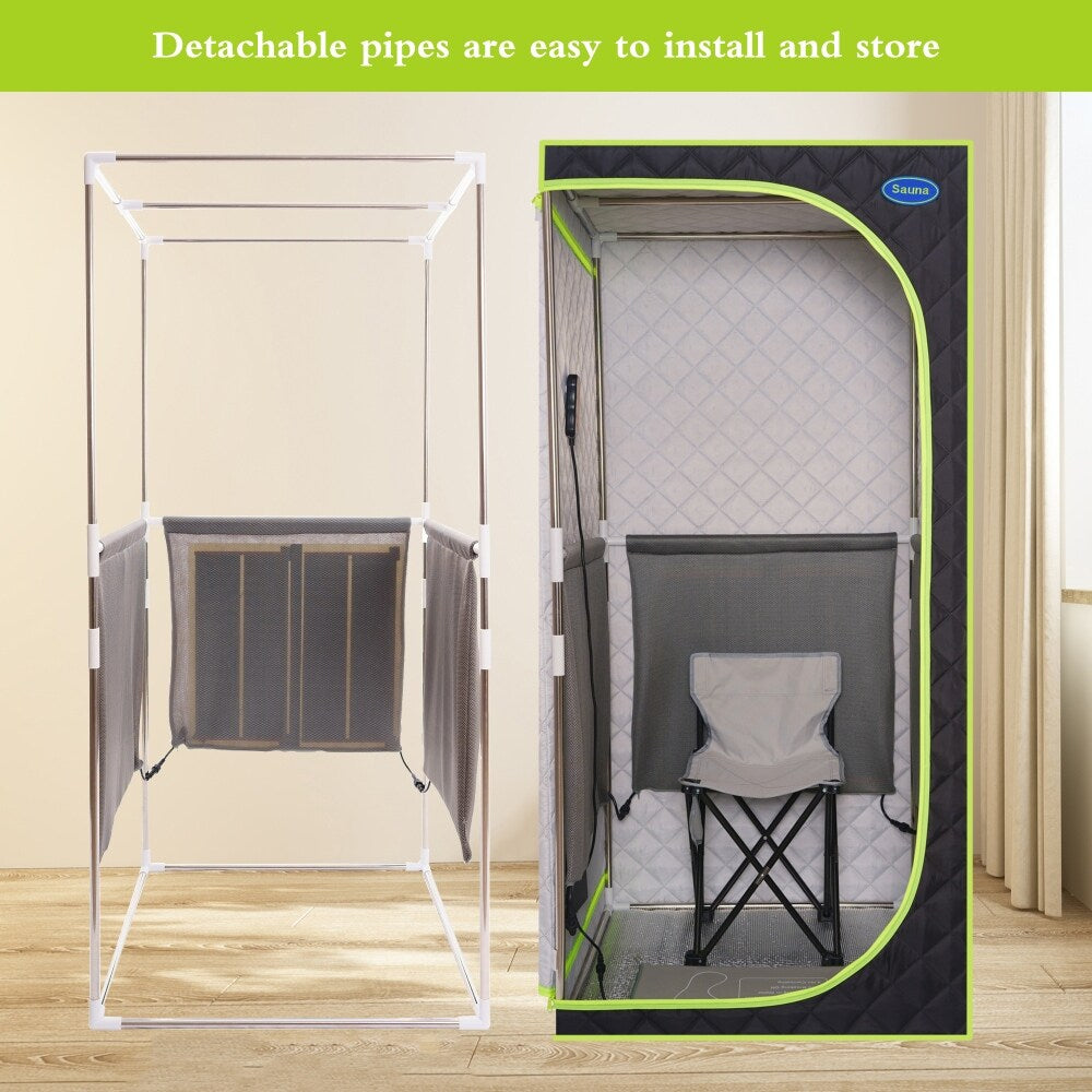 Black Portable Large Size Infrared Sauna Tent with FCC Certification