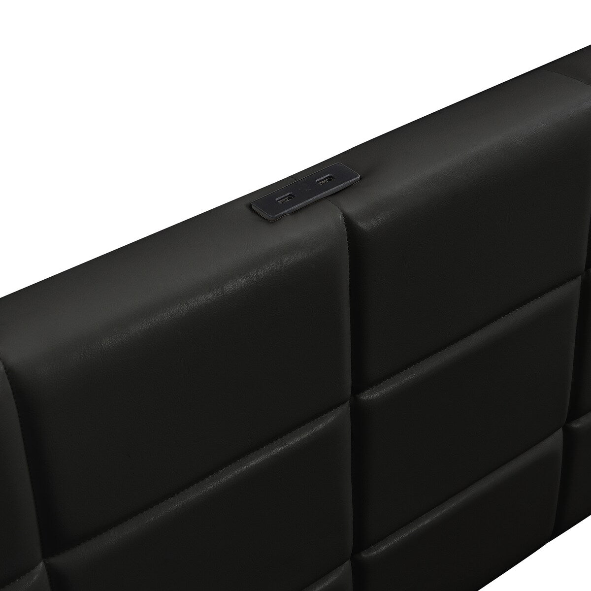 Black Pu Smart Led Queen Platform Bed: Storage, Usb Ports