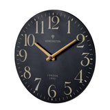 Black Round Wood Wall Clock