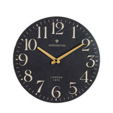 Black Round Wood Wall Clock