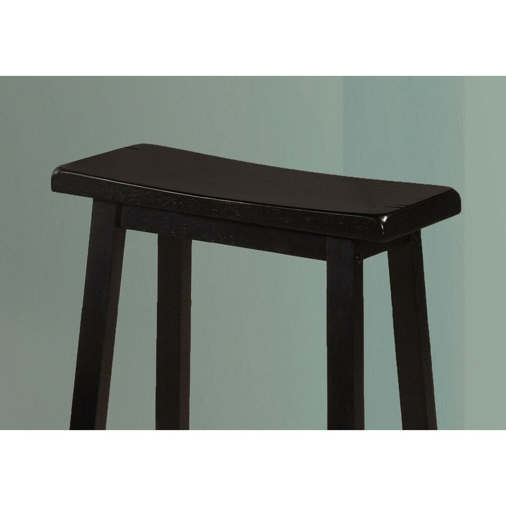 Barstool - 2Pcs / 29"H / Black Saddle Seat