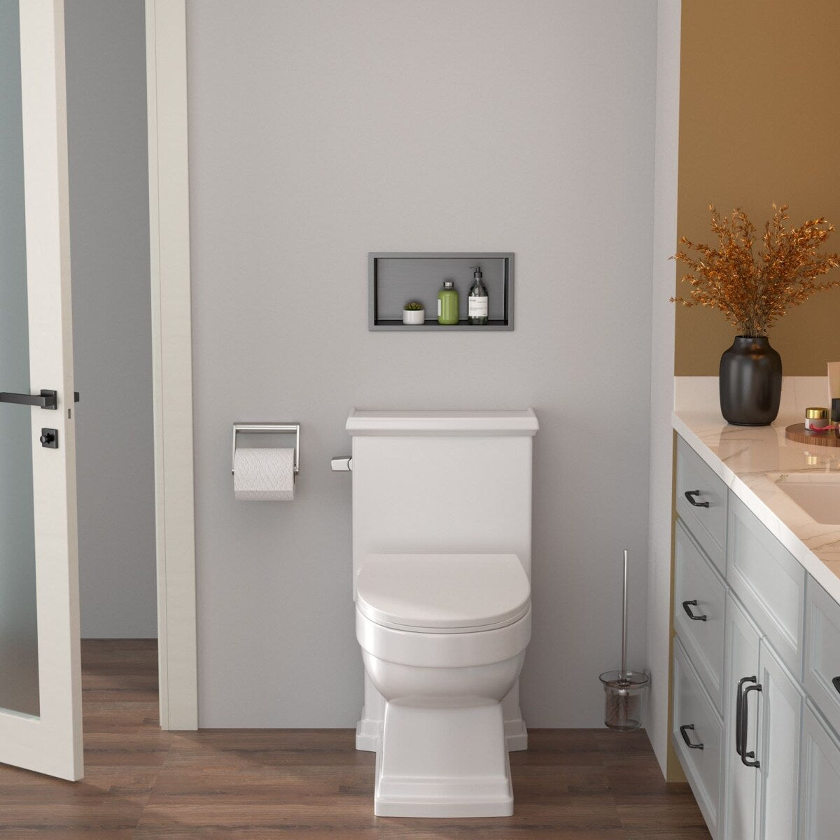 Black Stainless Steel 12'' x 6'' Bath Shower Niche Bathroom Storage