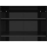 Black Storage Cabinet with Doors, Modern Black Accent Cabinet, Free Standing Cabinet, Buffet Sideboards for Home Office
