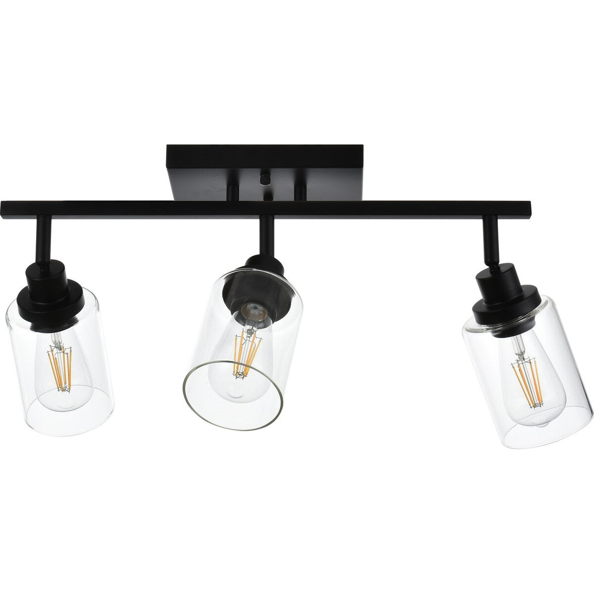 Black Track Lighting Ceiling with Clear Glass