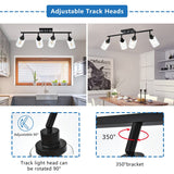 Black Track Lighting Ceiling with Clear Glass