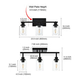 Black Track Lighting Ceiling with Clear Glass