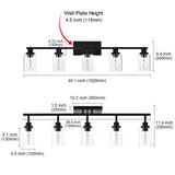 Black Track Lighting Ceiling with Clear Glass