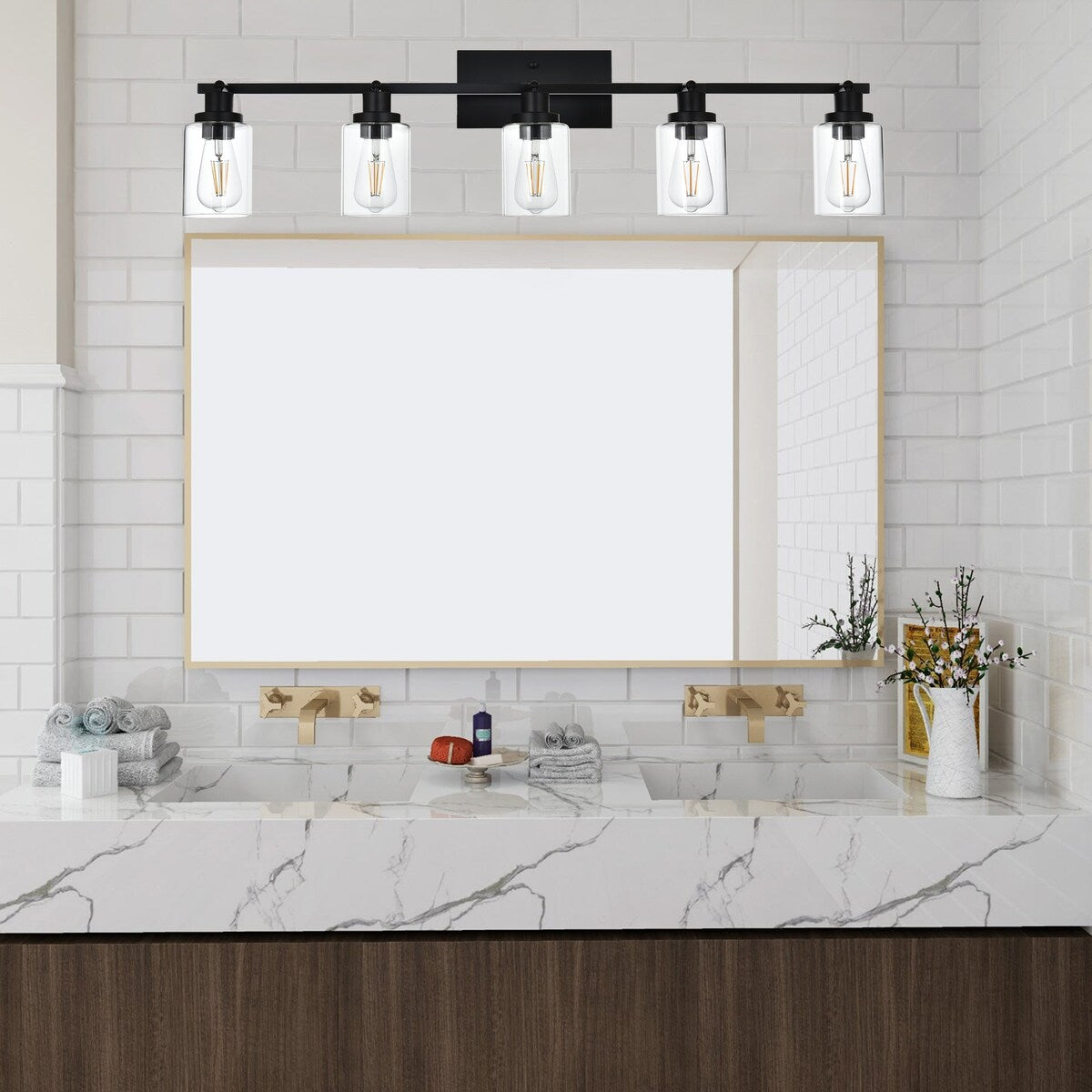 Black Track Lighting Ceiling with Clear Glass