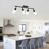 Black Track Lighting Ceiling with Clear Glass