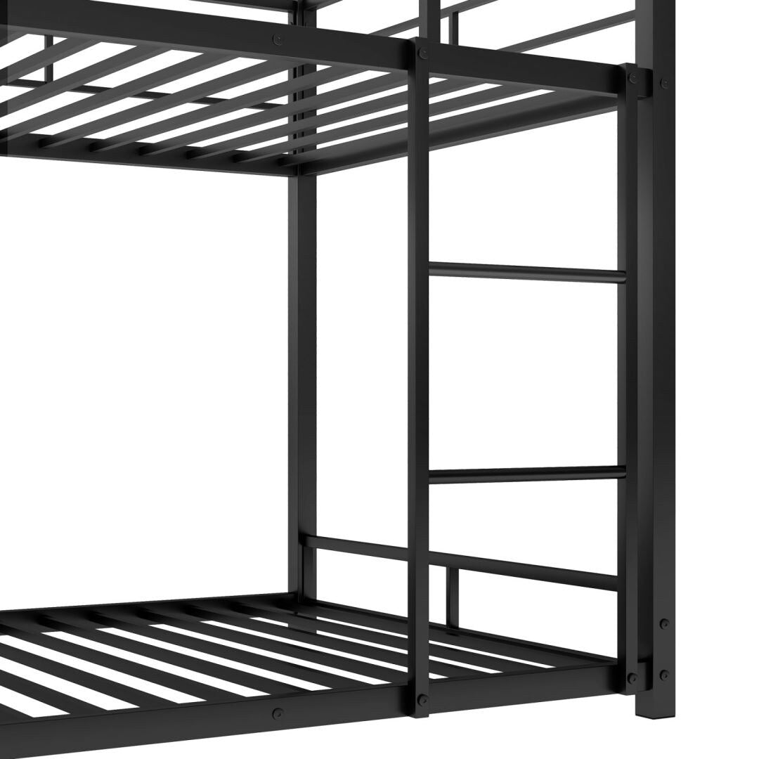 Black Twin Size Metal Triple Bunk Bed