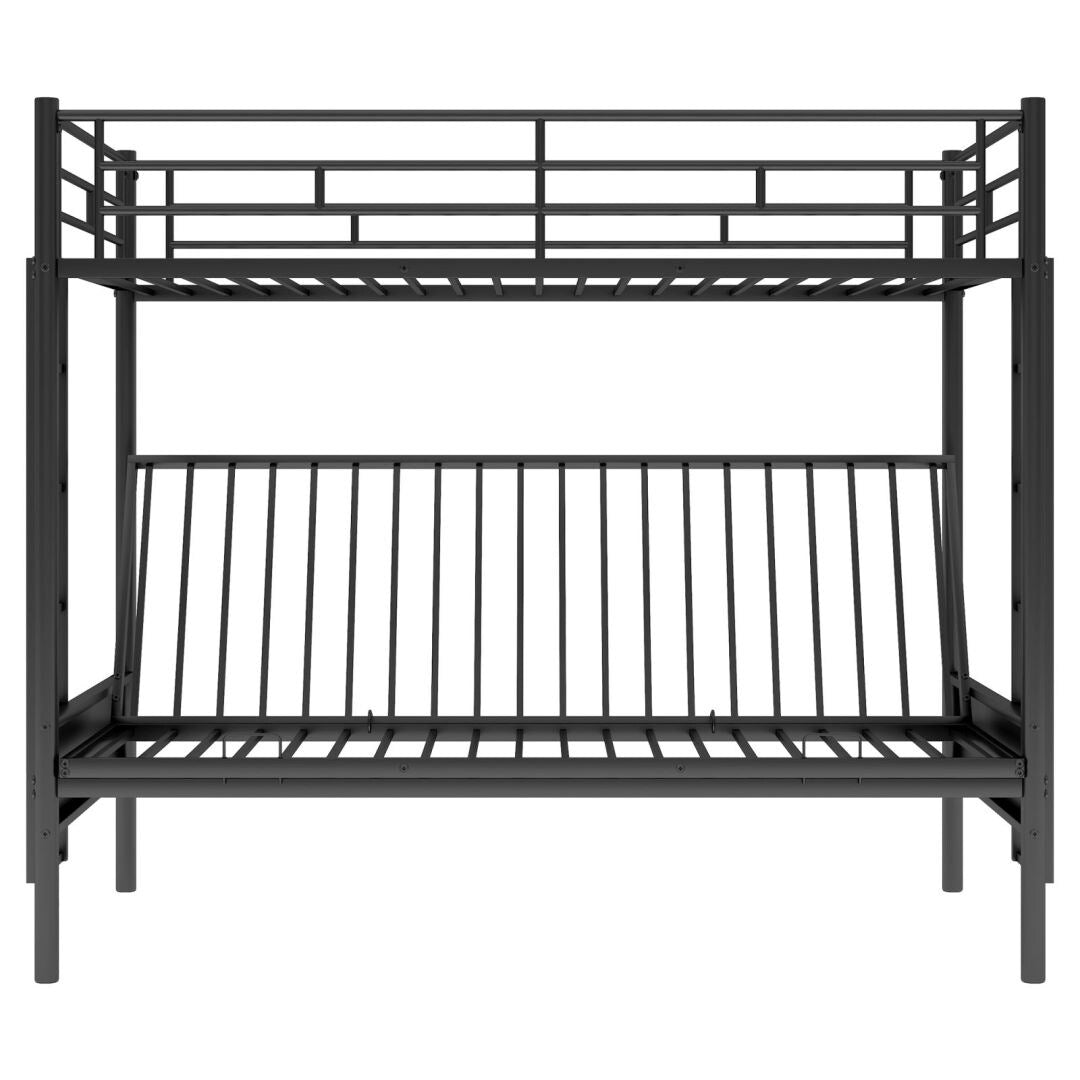 Black Twin over Full Multi-Function Metal Bunk Bed