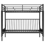 Black Twin over Full Multi-Function Metal Bunk Bed