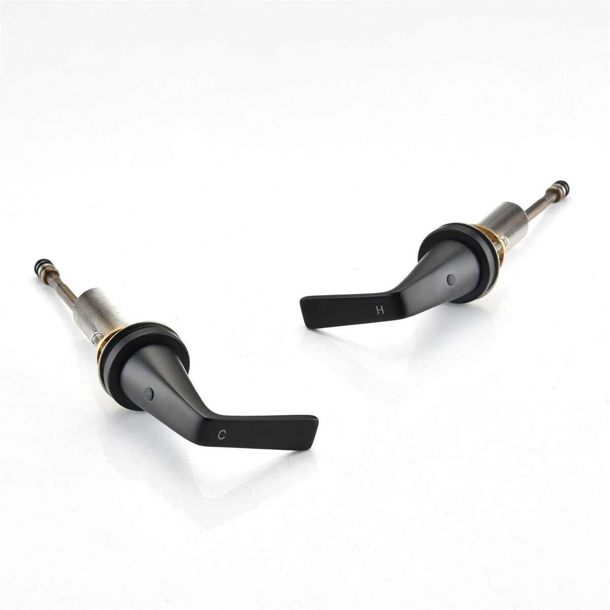 Black Waterfall Widespread 2-Handle Bathroom Faucet 3 Hole