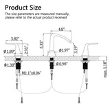 Black Waterfall Widespread 2-Handle Bathroom Faucet 3 Hole