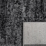 Black White Area Rug with Geometric Pattern and Modern Paint Effect